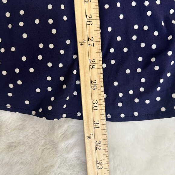 41 Hawthorn Beatriz Scallop Detail Dress Navy Polka Dot L NWT - Picture 16 of 16